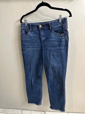 Democracy Women's Cropped Stretch Jeans in Blue